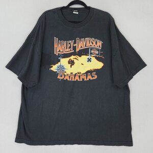 Harley Davidson Shirt Men 3XL Black Bahamas Short Sleeve Cotton Crew Neck Casual